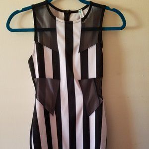 Black and White Striped Dress